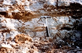 Rocky Arroyo Seven Rivers Fm. Note continental clastics, tidal flat dolomites and sabkha evaporites